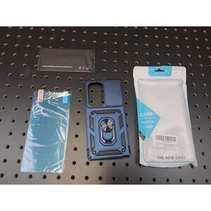Rugged Blue Samsung S25 Ultra Case with Ring Grip!